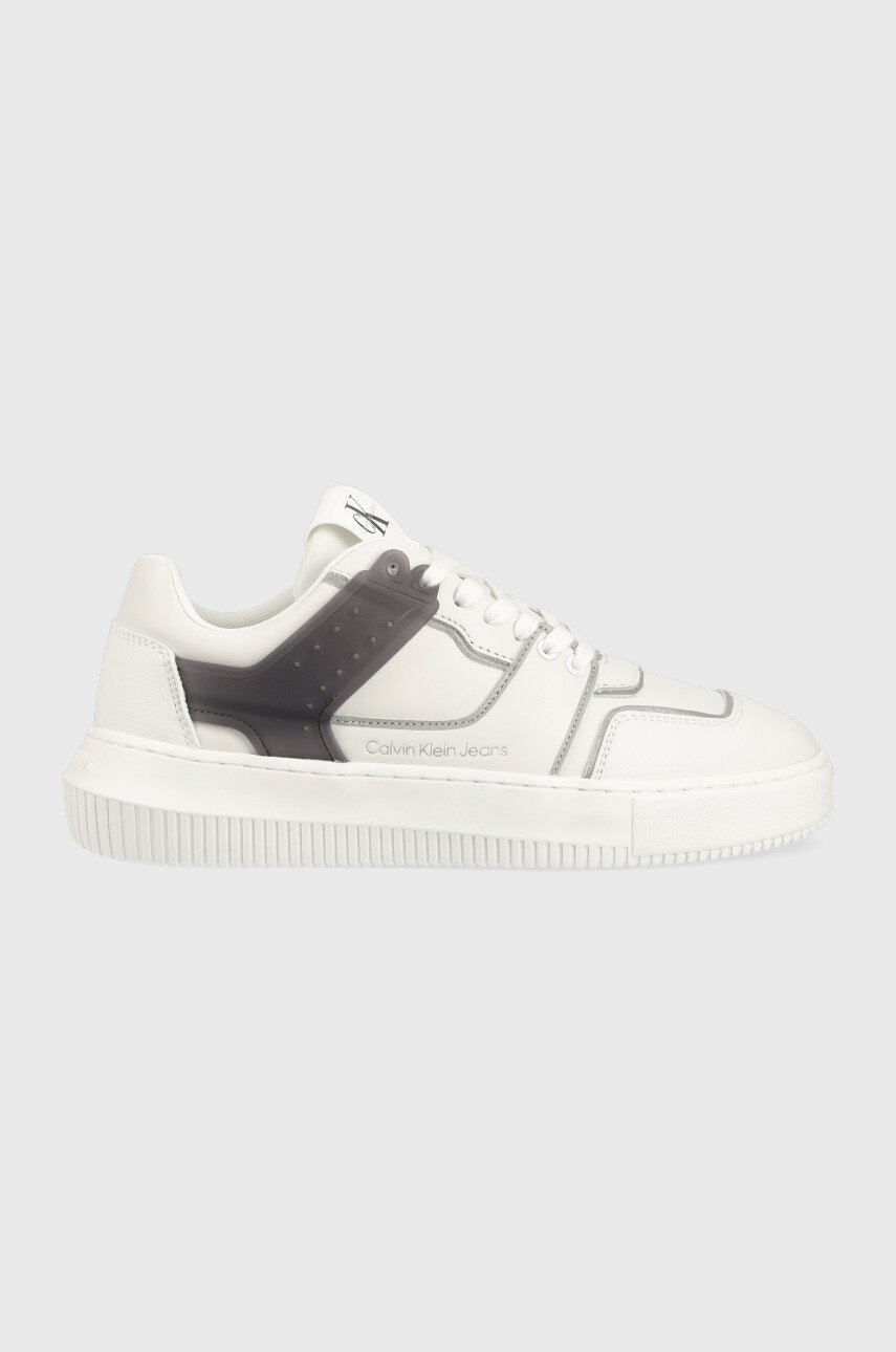 

Маратонки Calvin Klein Jeans Chunky Cupsole Laceup Low в бяло, Бял