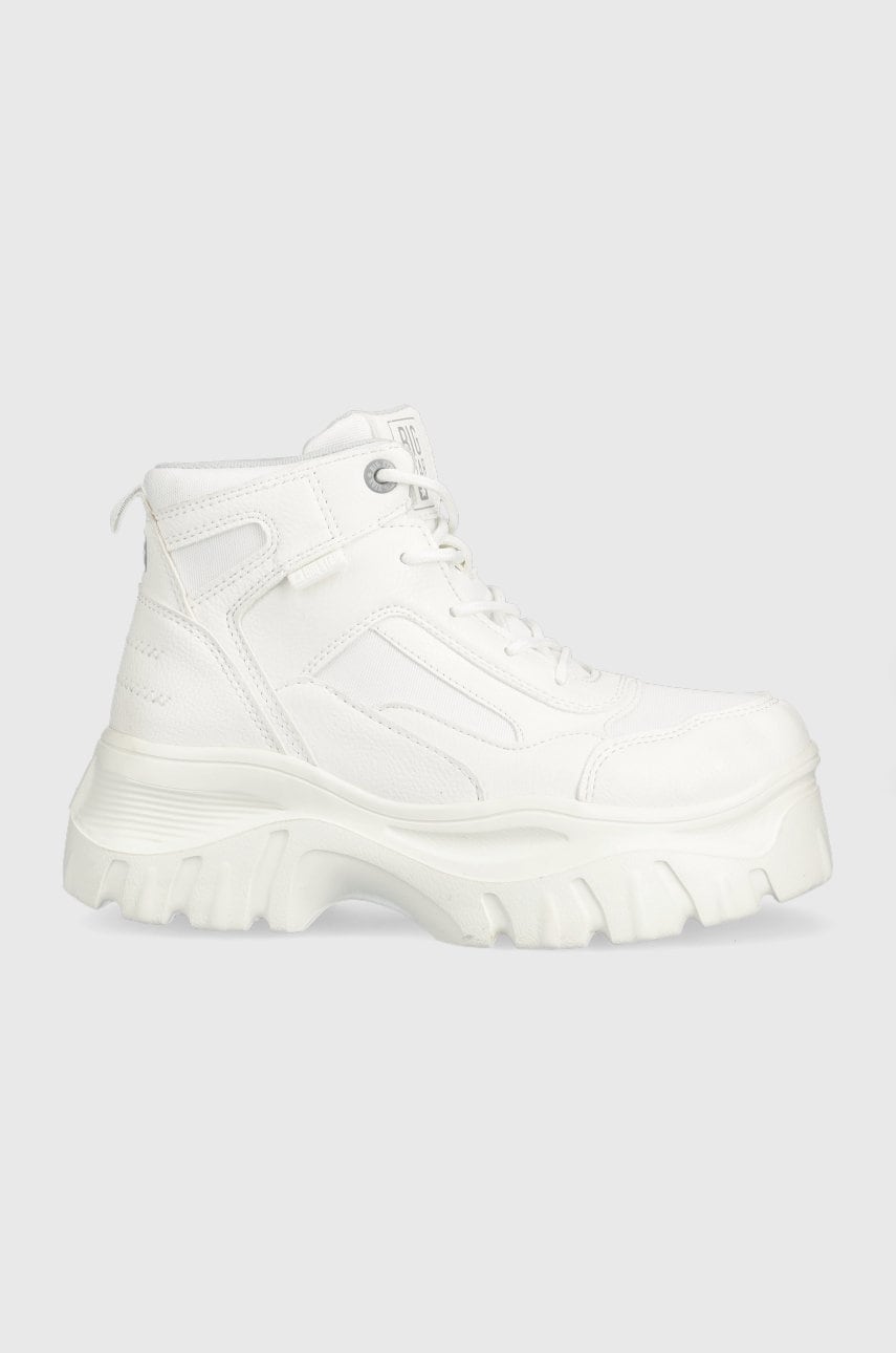 Big star sneakers femei, culoarea alb,