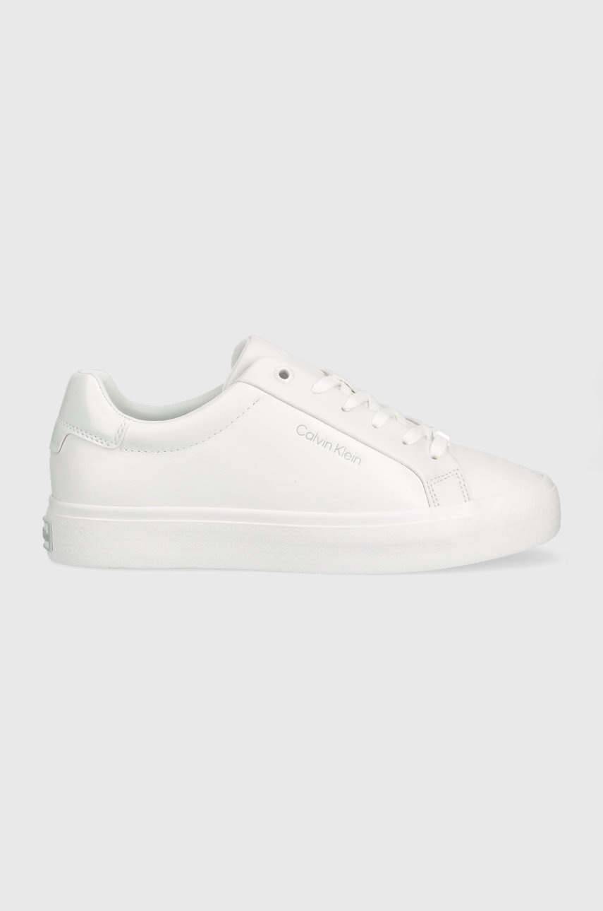 

Кожени маратонки Calvin Klein Vulc Lace Up в бяло, Бял
