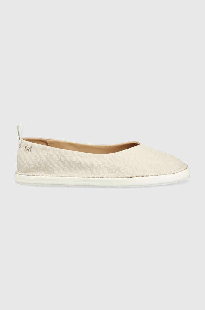 Levně Espadrilky Calvin Klein Espadrille béžová barva