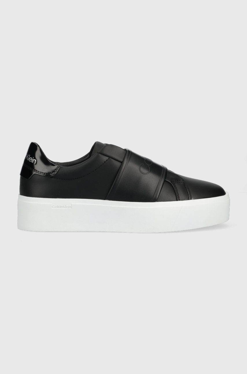 Calvin Klein sneakersy Flatform Slip On kolor czarny