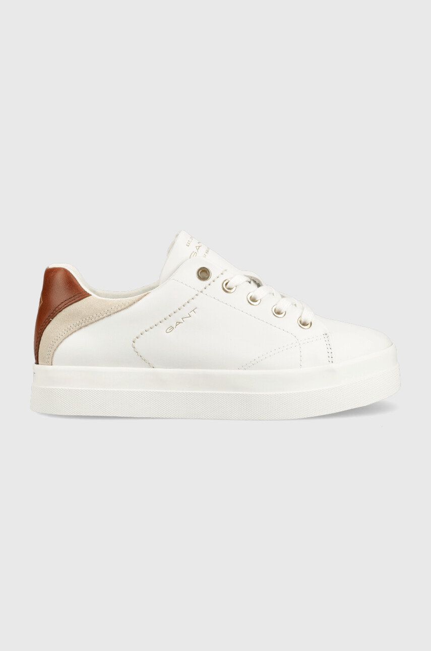 Gant sneakers din piele Avona culoarea alb alb imagine noua