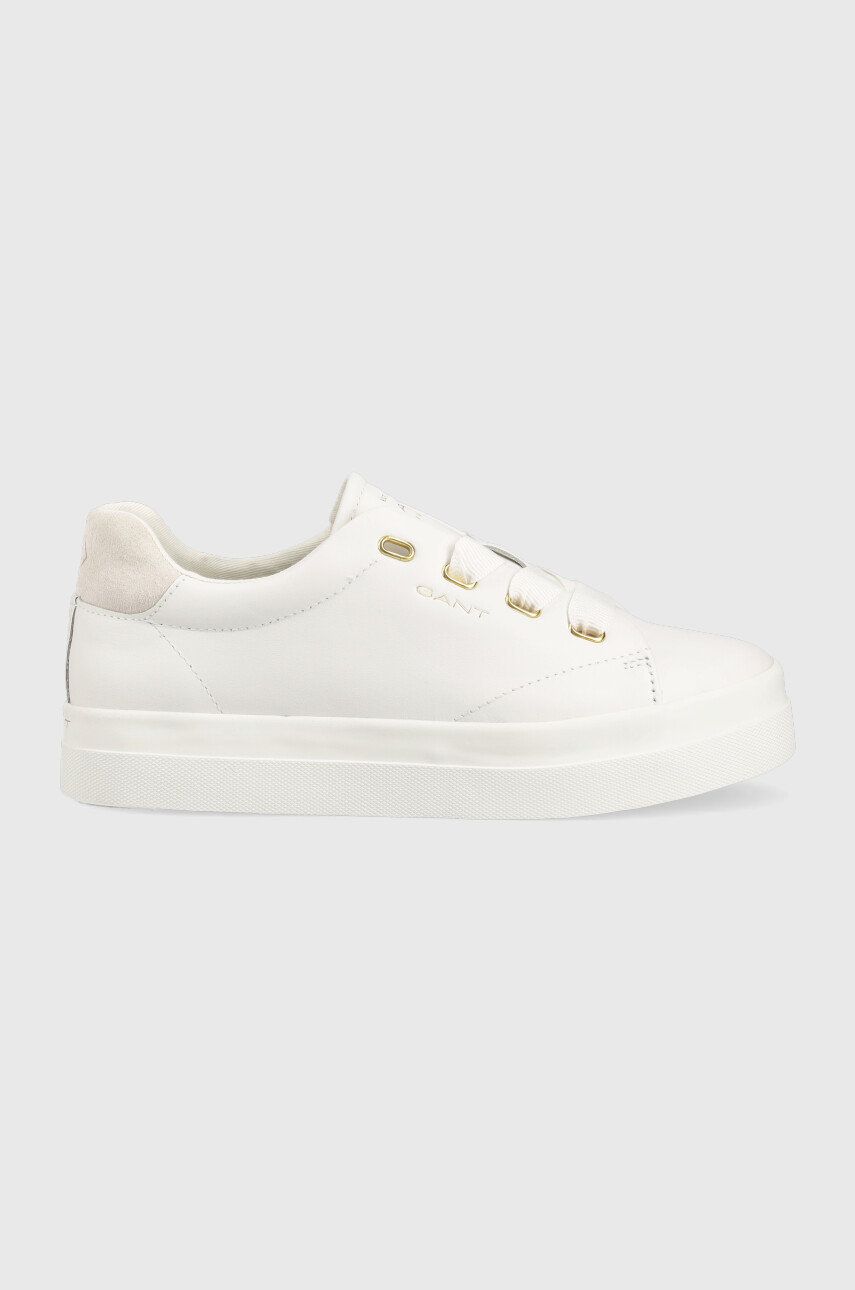 Gant sneakers din piele Avona culoarea alb Alb