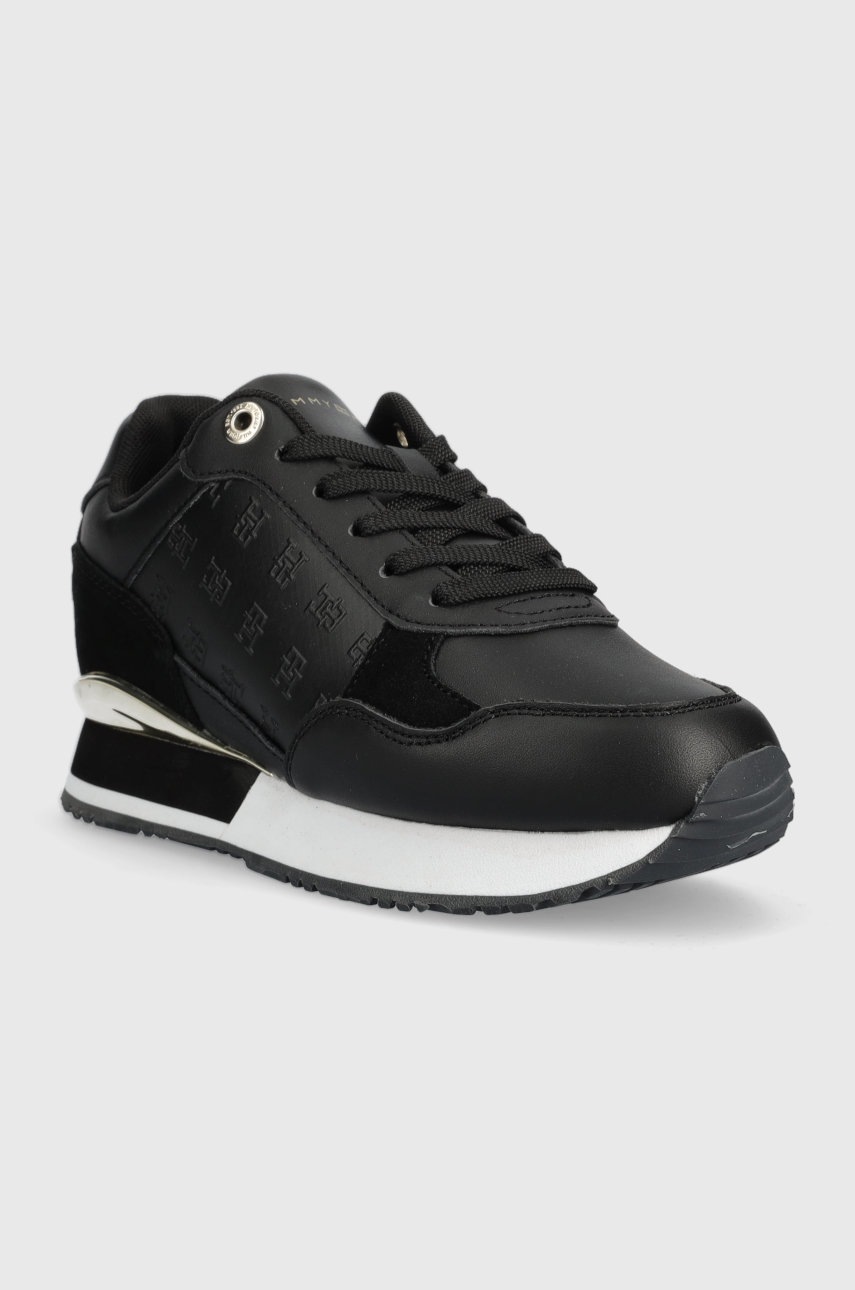 

Кросівки Tommy Hilfiger Metallic Monogram Emboss Sneaker колір чорний