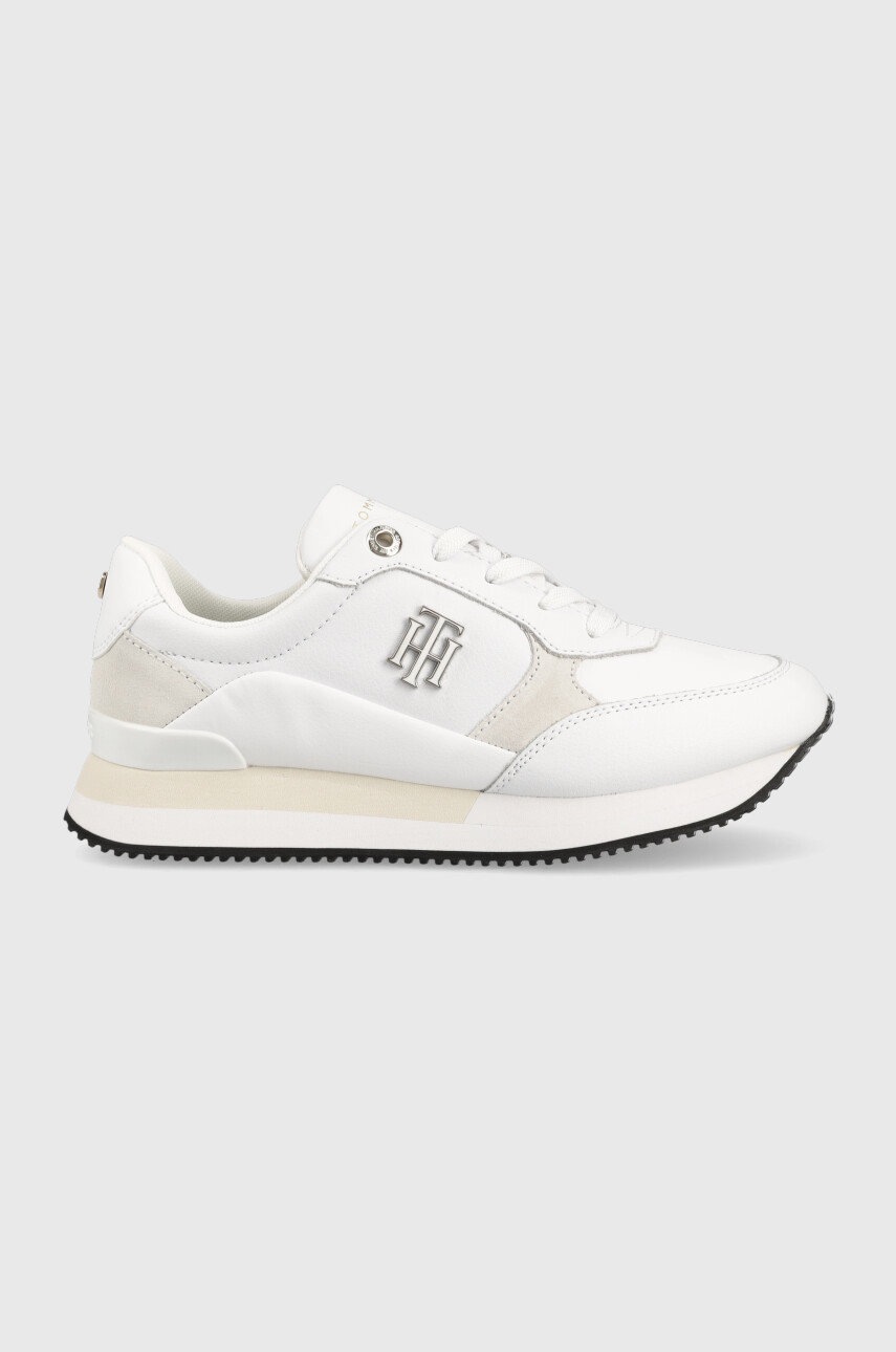 

Маратонки Tommy Hilfiger Th Emboss Metallic Sneaker в бяло, Бял