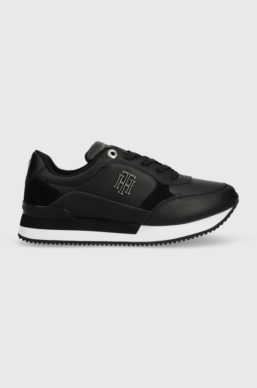 

Маратонки Tommy Hilfiger Th Emboss Metallic Sneaker в черно, Черен