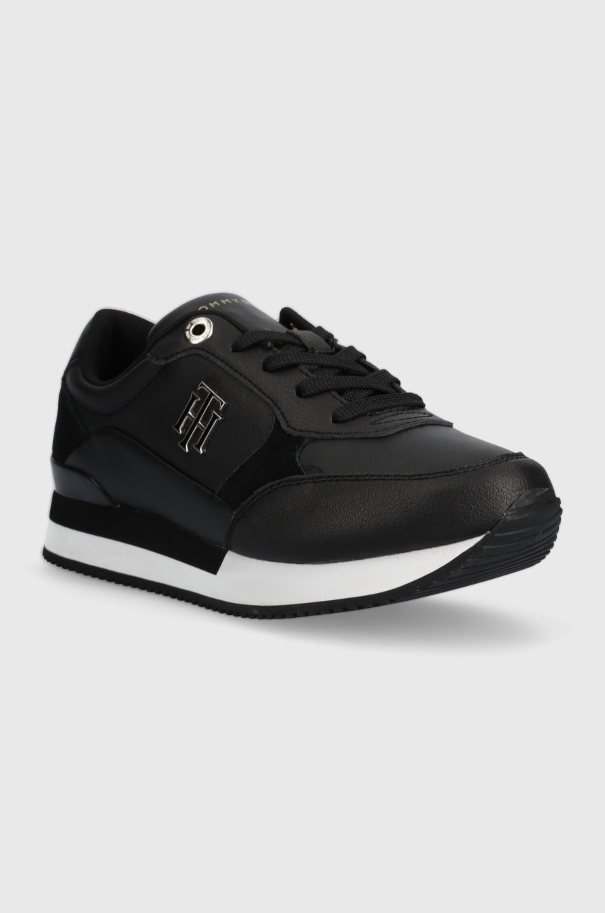 

Кросівки Tommy Hilfiger Th Emboss Metallic Sneaker колір чорний