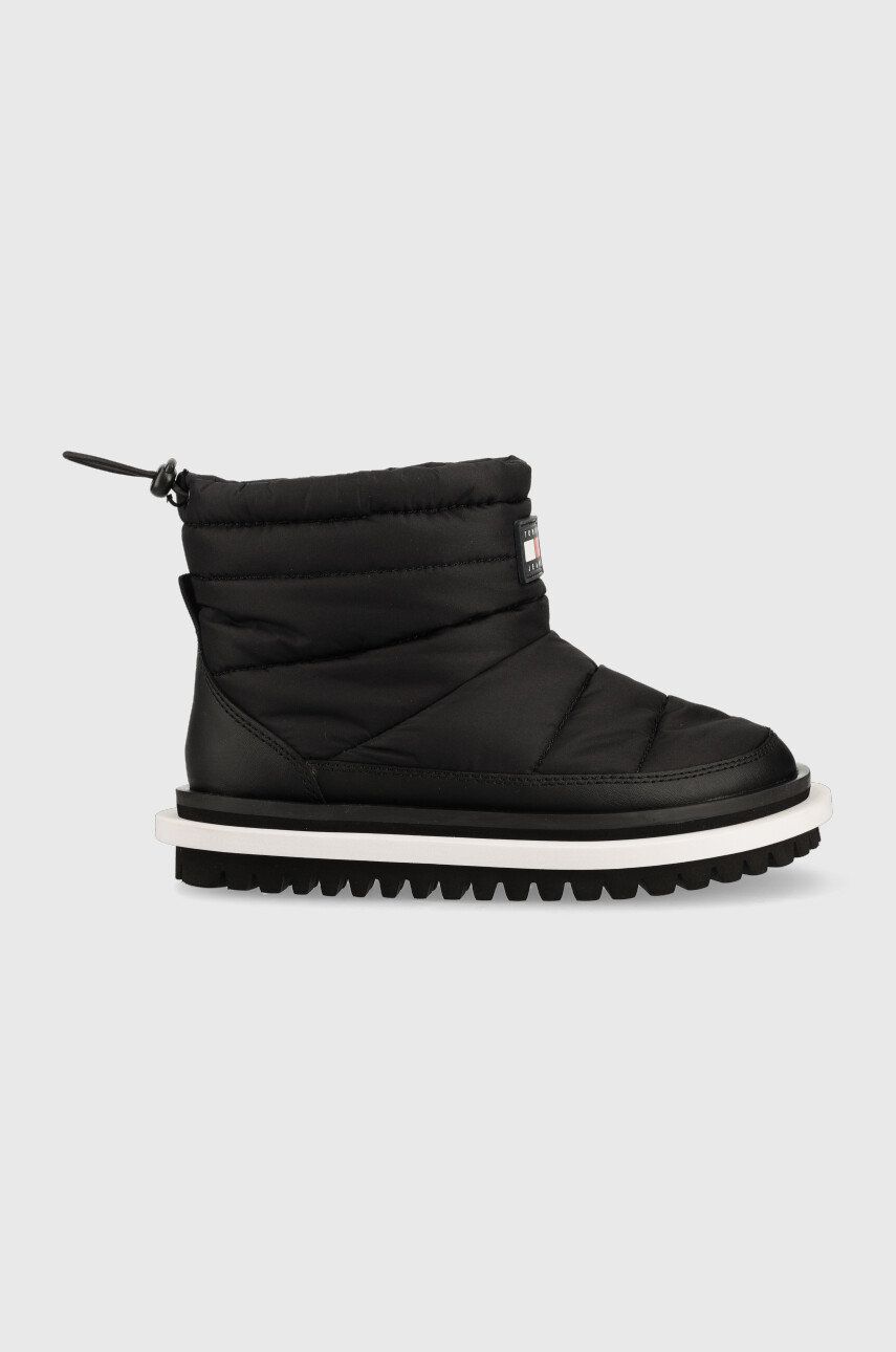 Tommy Jeans cizme de iarna Padded Tommy Jeans Wmns Boot , culoarea negru answear.ro imagine megaplaza.ro