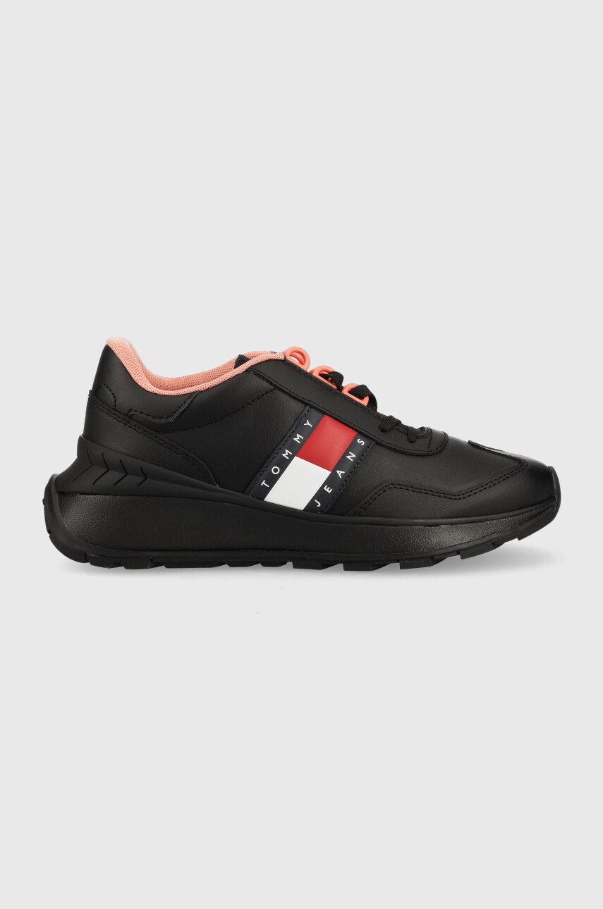 Tommy Jeans sneakers Retro Fashion Run culoarea negru