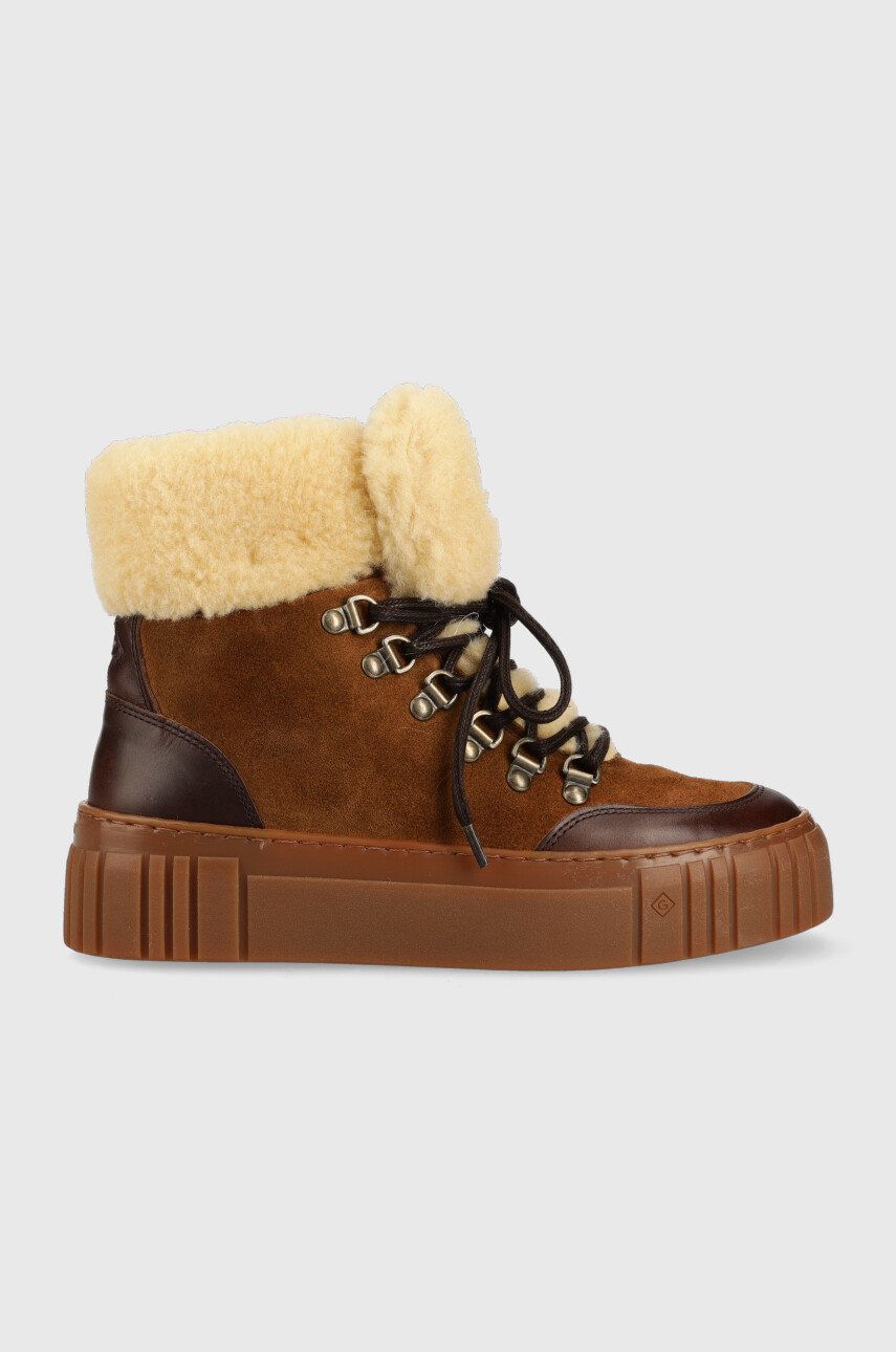 Gant cizme de iarna Snowmont culoarea maro answear.ro imagine noua gjx.ro