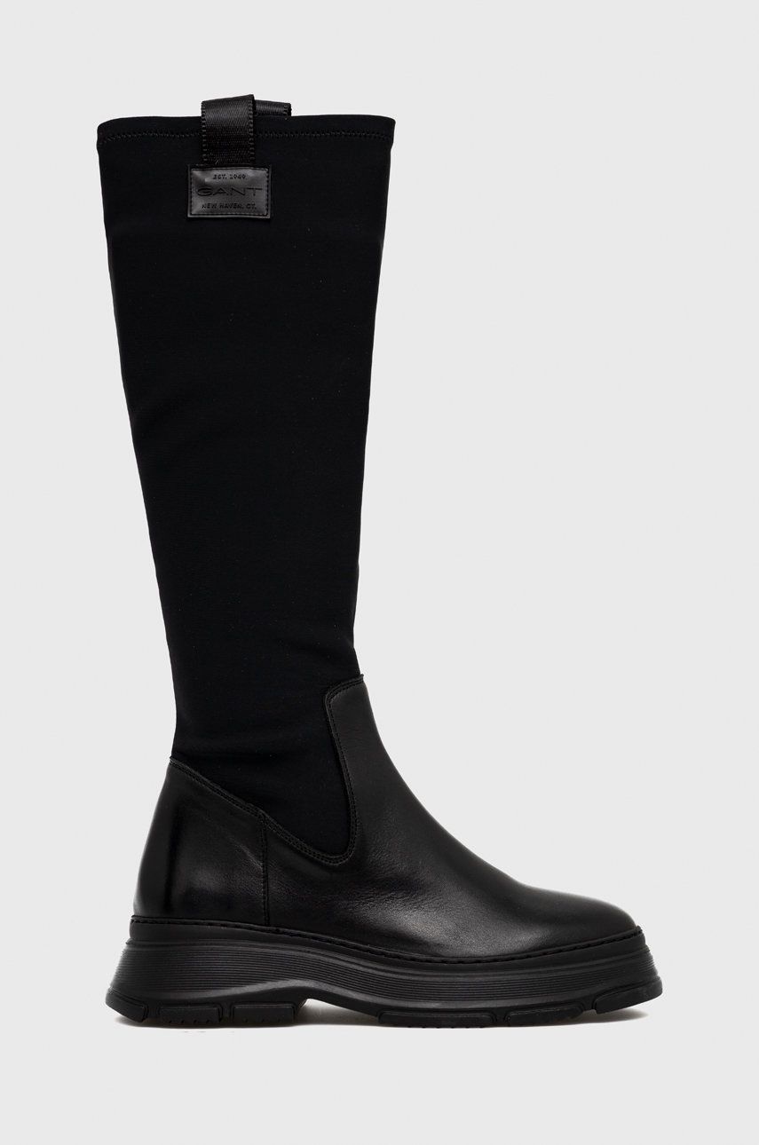 Gant cizme Janebi femei, culoarea negru, cu platforma answear.ro imagine megaplaza.ro