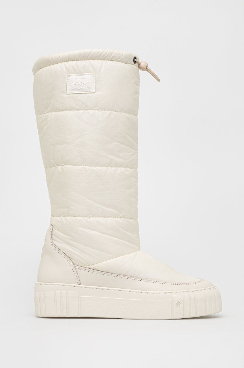 Gant cizme de iarna Snowmont femei, culoarea alb Alb