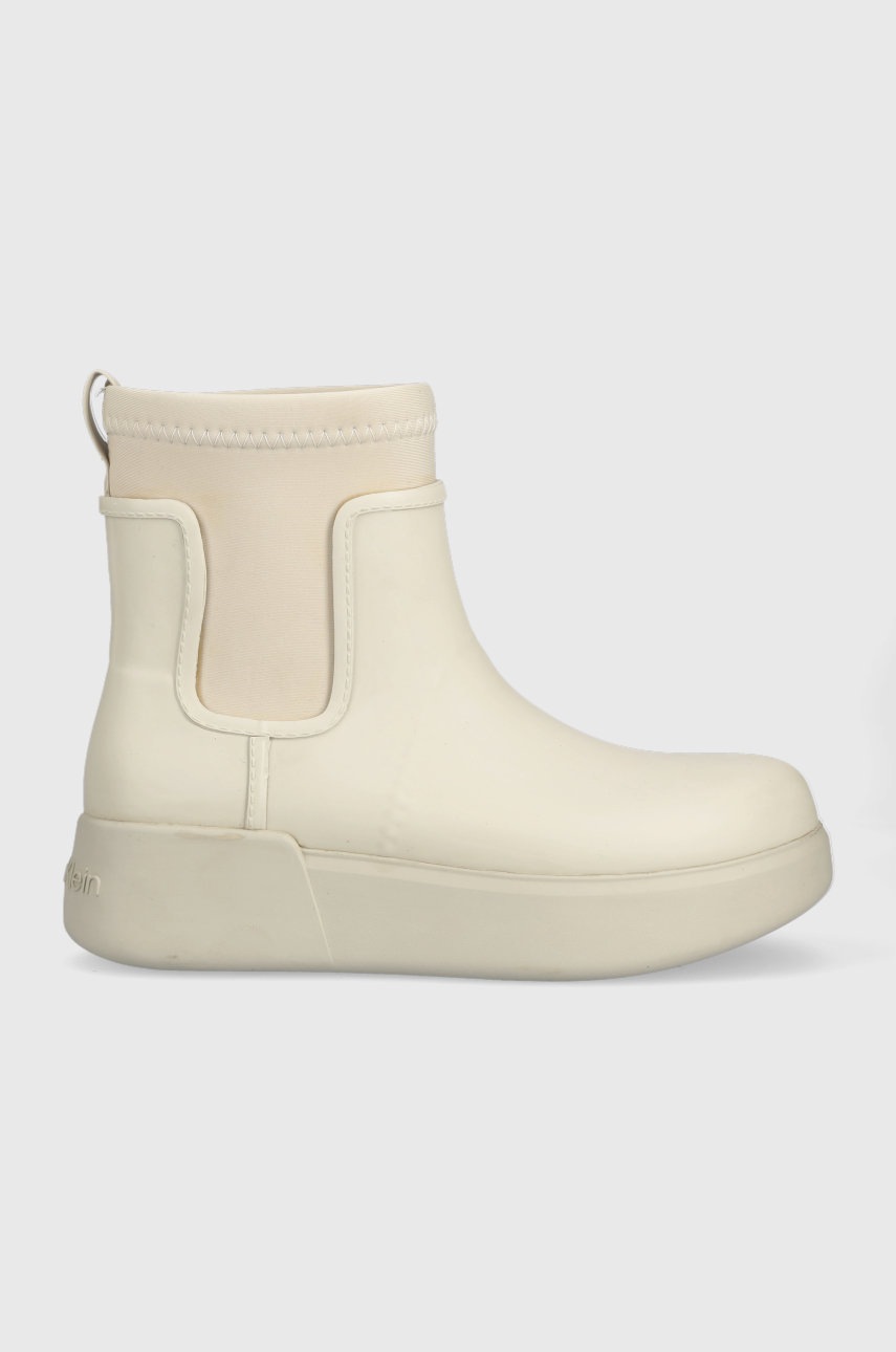 

Гумени ботуши Calvin Klein Rainboot в бежово, Бежов