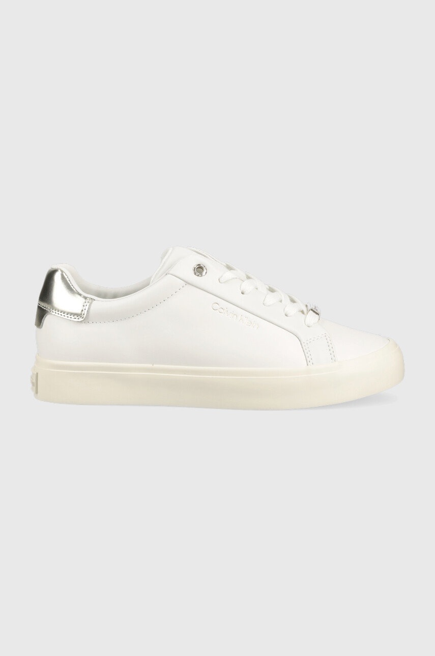 

Кожени маратонки Calvin Klein Vulc Lace Up в бяло, Бял