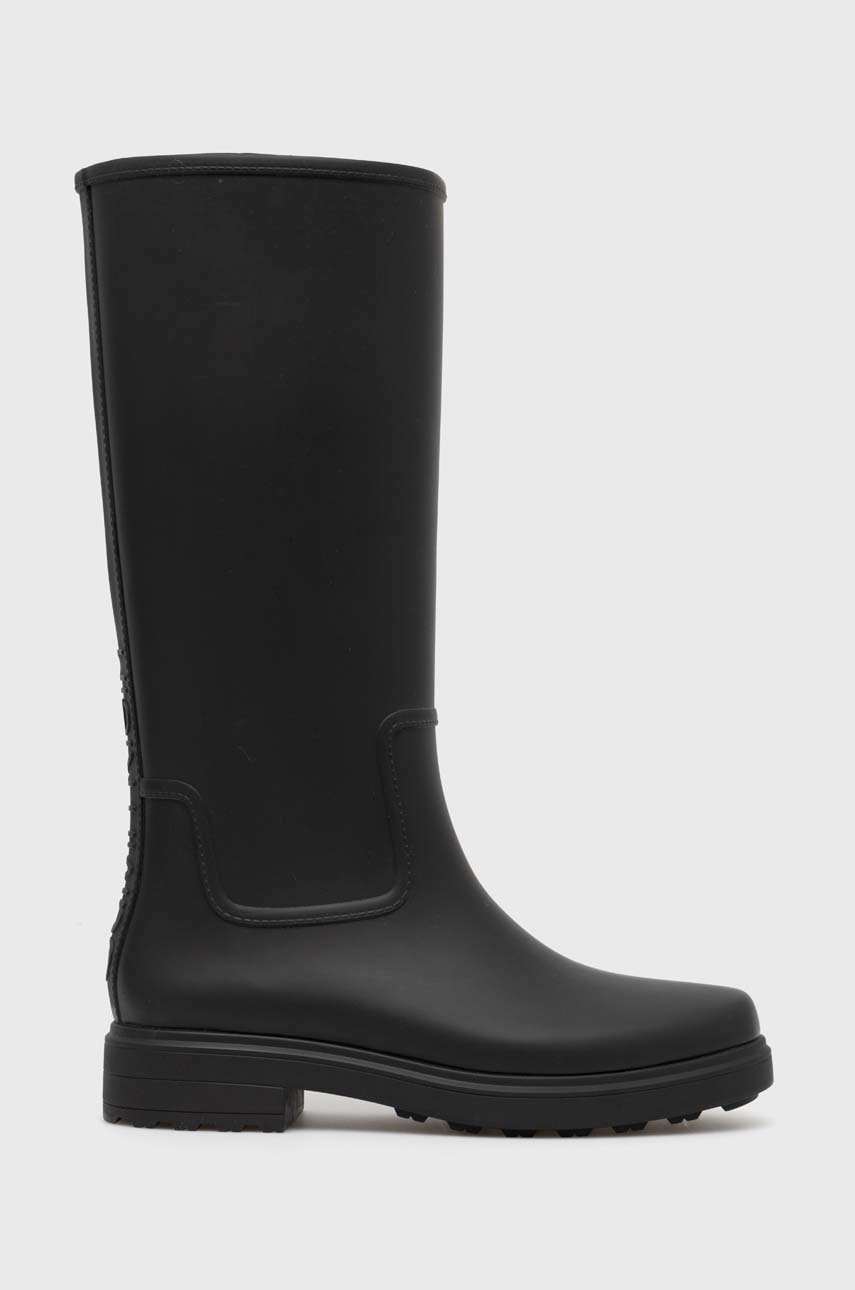 

Гумени ботуши Calvin Klein Rain Boot Knee в черно, Черен