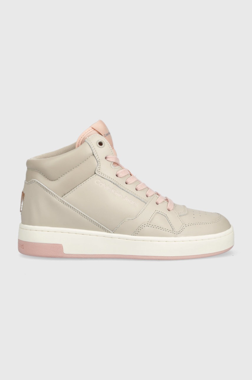 

Маратонки Calvin Klein Jeans Basket Cupsole Mid в бежово, Бежов