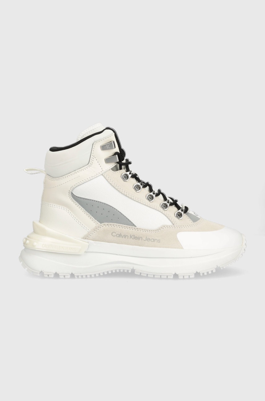 

Маратонки Calvin Klein Jeans Chunky Runner Laceup High в бежово, Бежов
