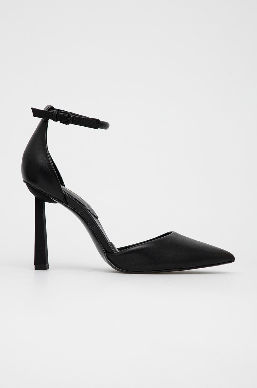 Aldo stilettos de piele culoarea negru