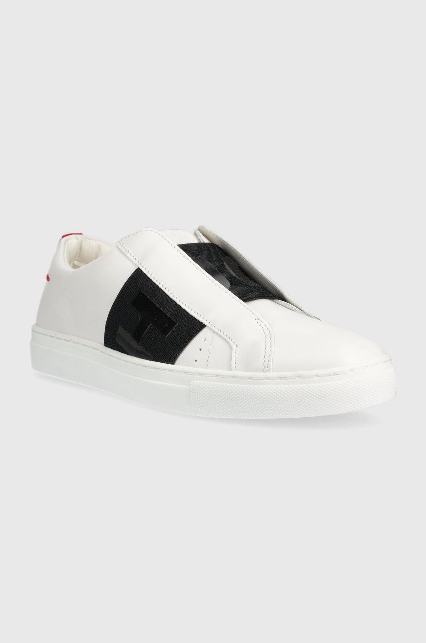 HUGO sneakers din piele Futurism Lowcut culoarea alb Alb imagine noua gjx.ro