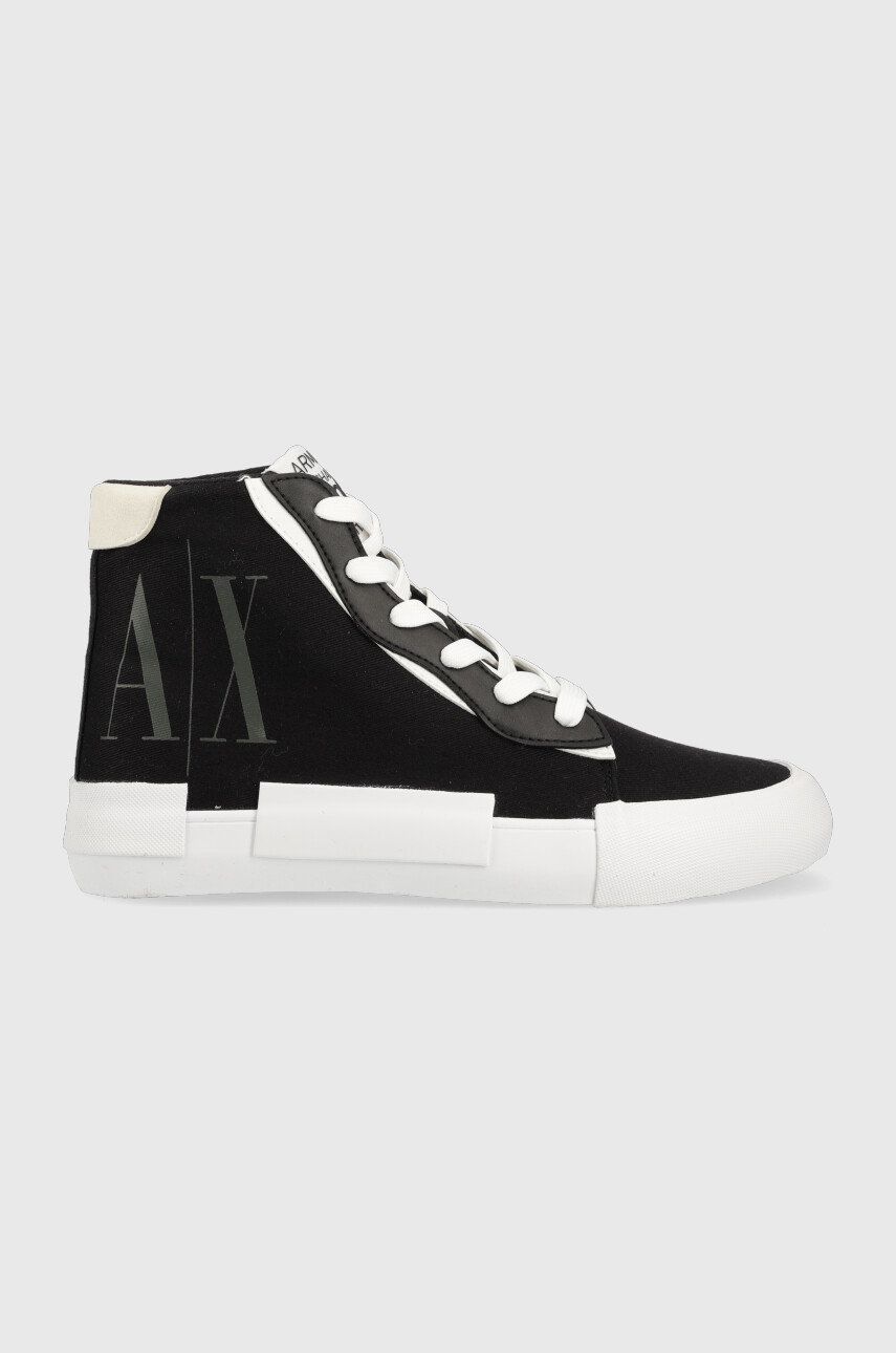 Armani Exchange trampki damskie kolor czarny