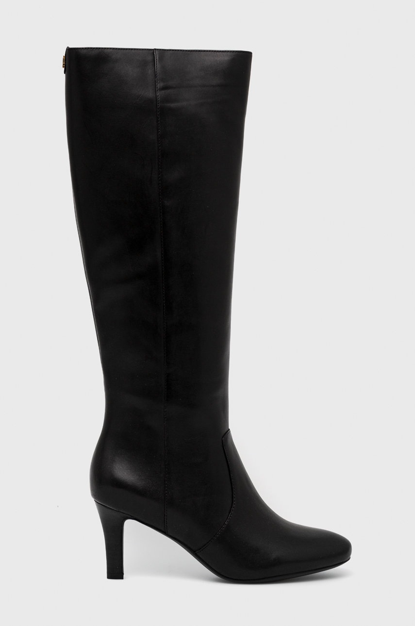 

Кожени ботуши Lauren Ralph Lauren Caelynn в черно с ток стилето 802872407001, Черен