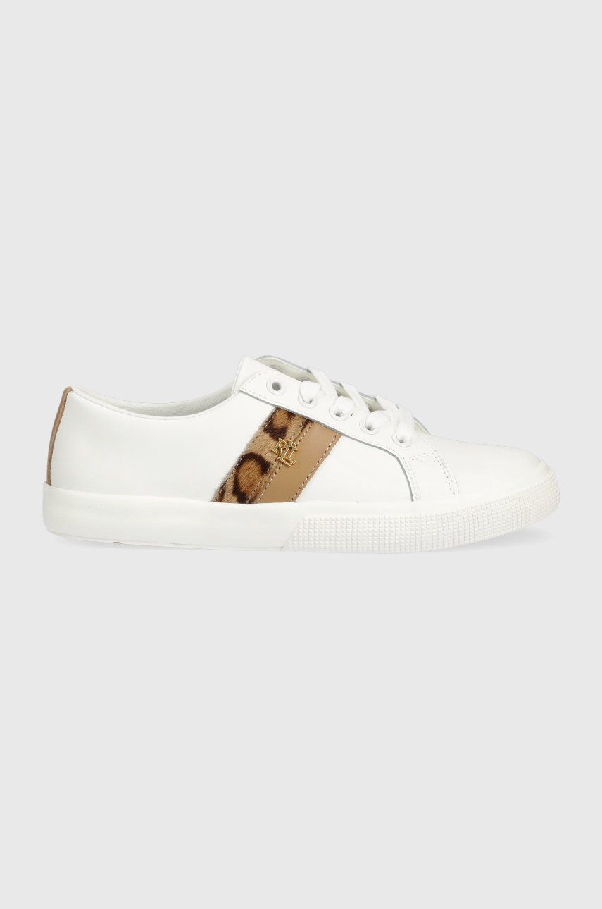 Lauren Ralph Lauren sneakersy skórzane Janson II kolor biały 802872498001