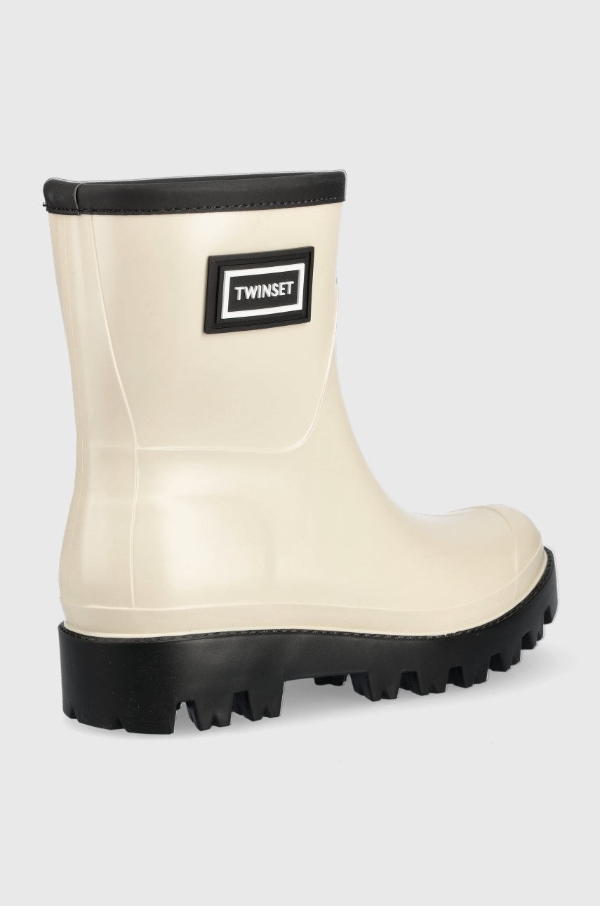 

Гумові чоботи Twinset Rain Boot жіночі колір бежевий