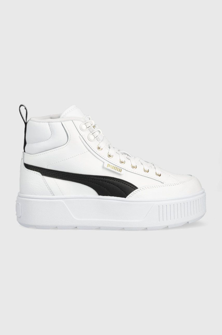 Sneakers boty Puma Karmen Mid bílá barva, 385857