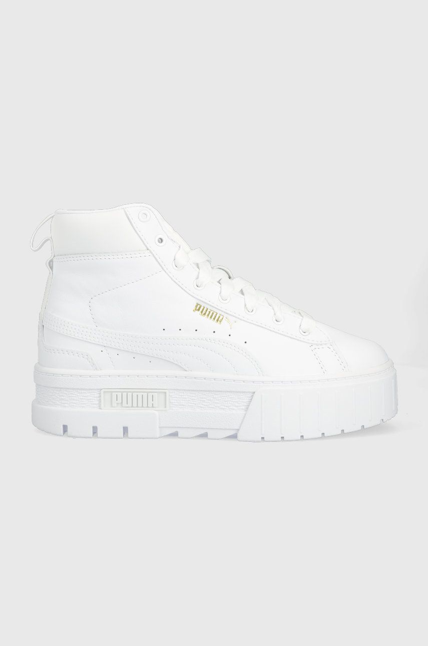 Sneakers boty Puma Mayze Mid Wn s bílá barva, 381170-01