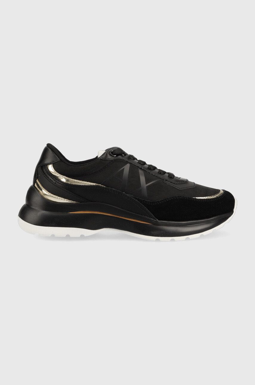 Sneakers boty Armani Exchange černá barva, XDX100 XV577 K001 - černá -  Svršek: Umělá hmota