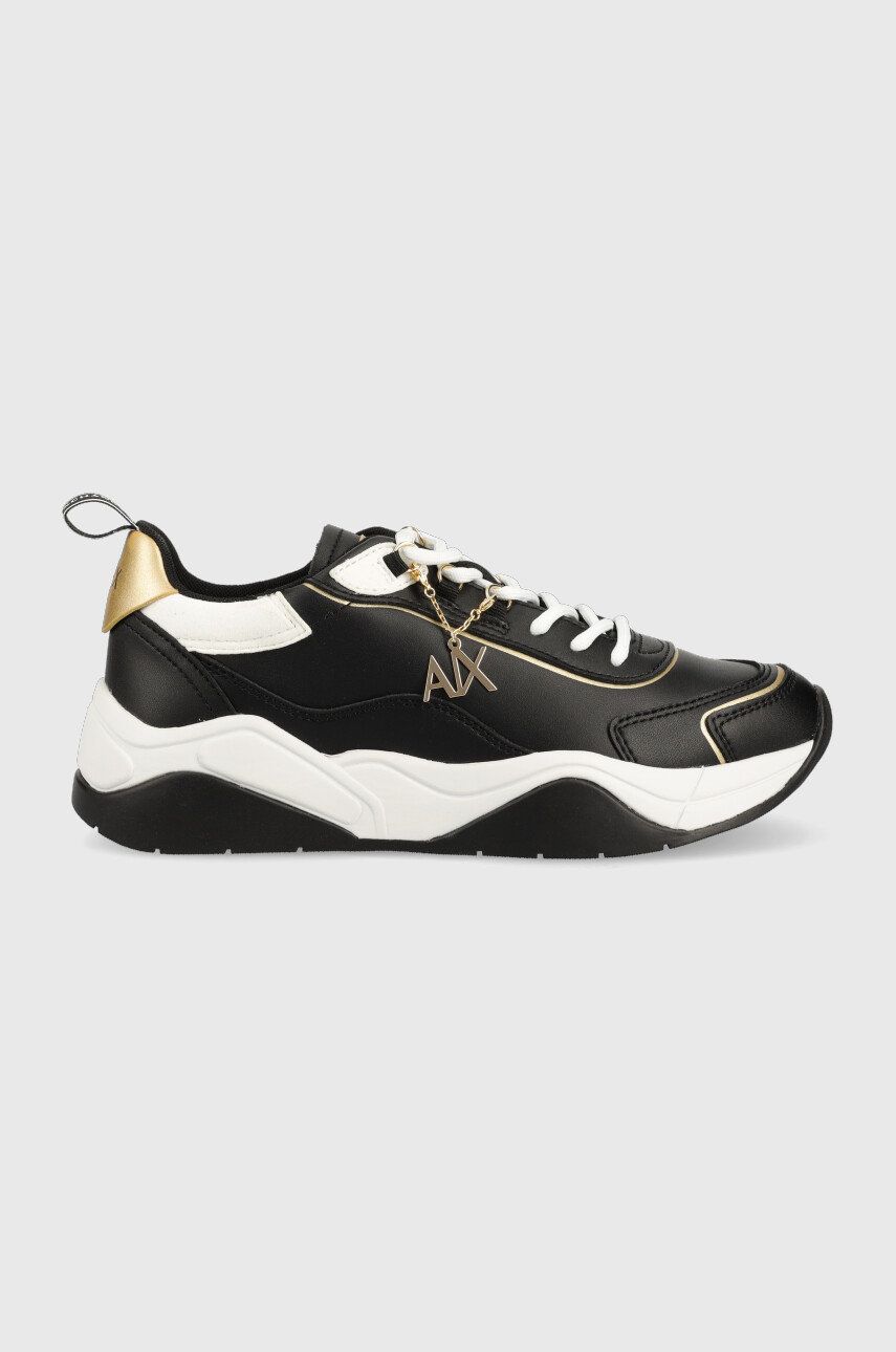 Armani Exchange sneakers din piele culoarea negru answear.ro imagine noua