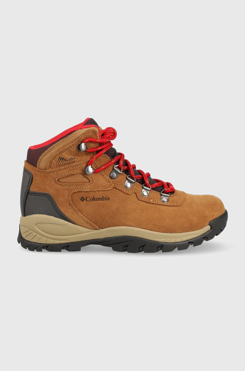 Columbia Pantofi Newton Ridge Plus Waterproof Femei, Culoarea Maro