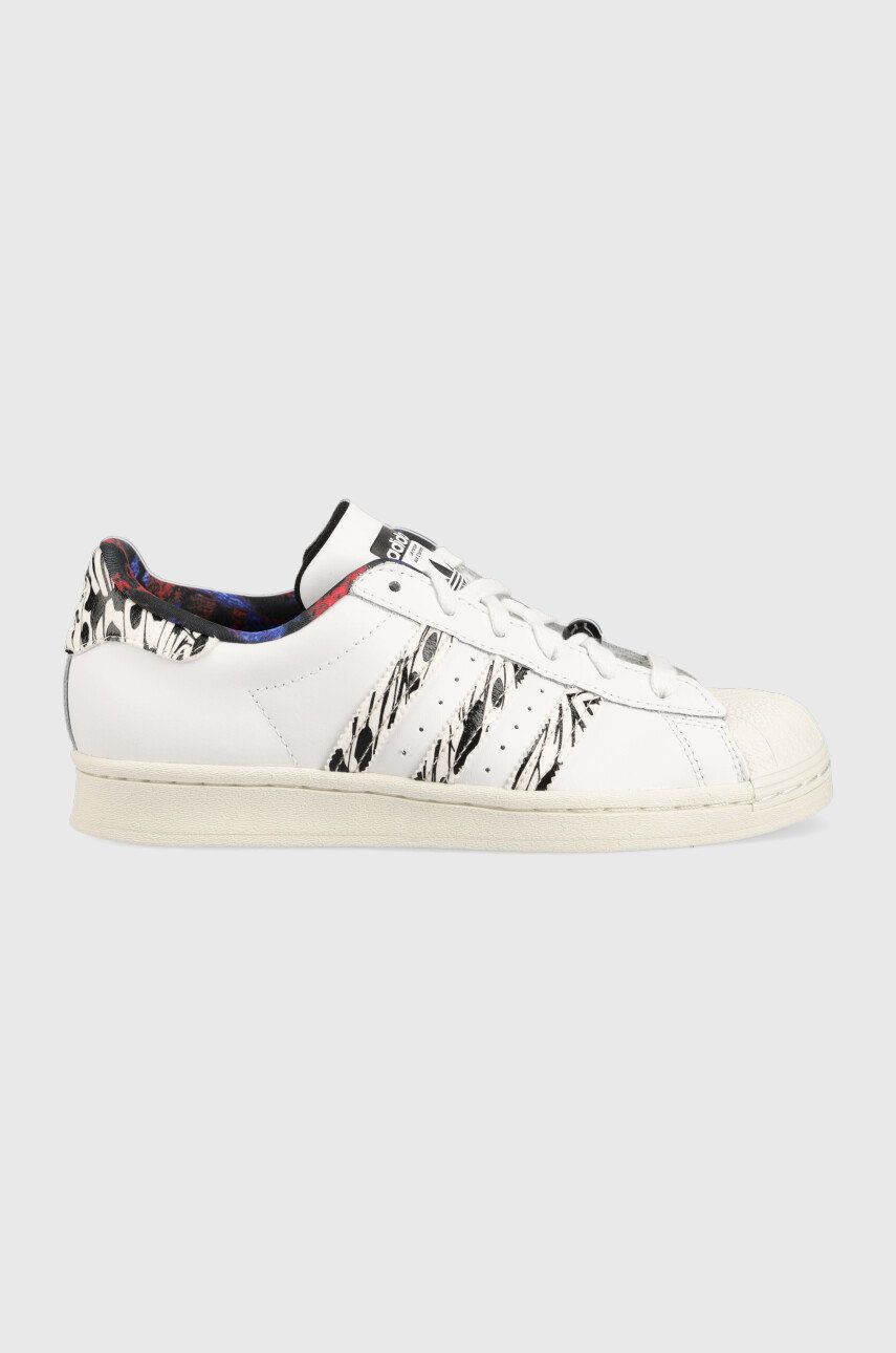Sneakers boty adidas Originals Superstar bílá barva - bílá -  Svršek: Umělá hmota