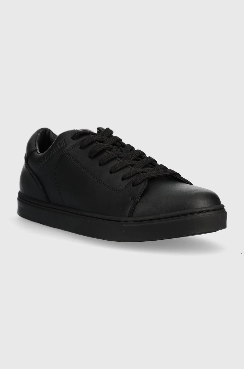 

Шкіряні кросівки Trussardi Perlite Cupsole колір чорний 79A00821 9Y099998