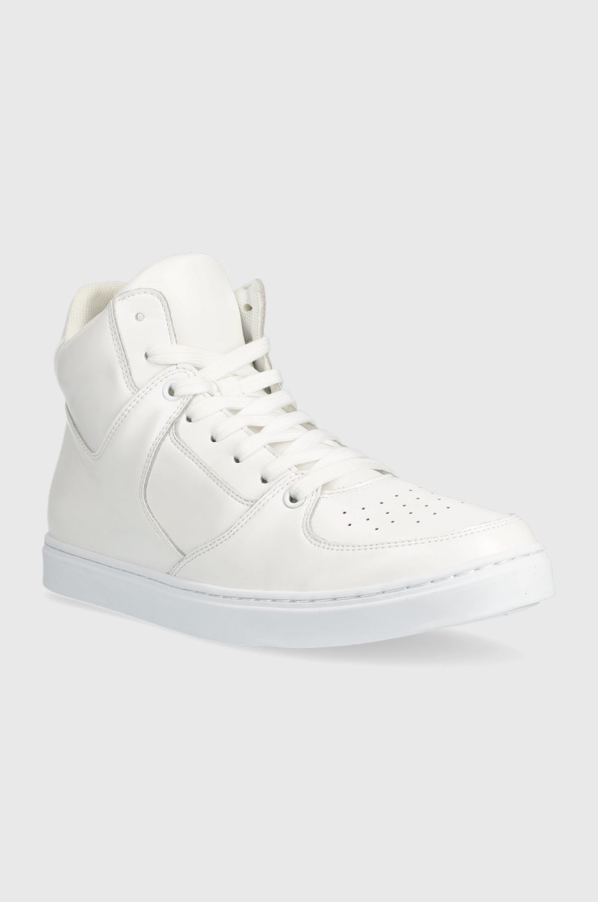 

Кожаные кроссовки Trussardi Perlite Basket High цвет белый 79A00826 9Y099998