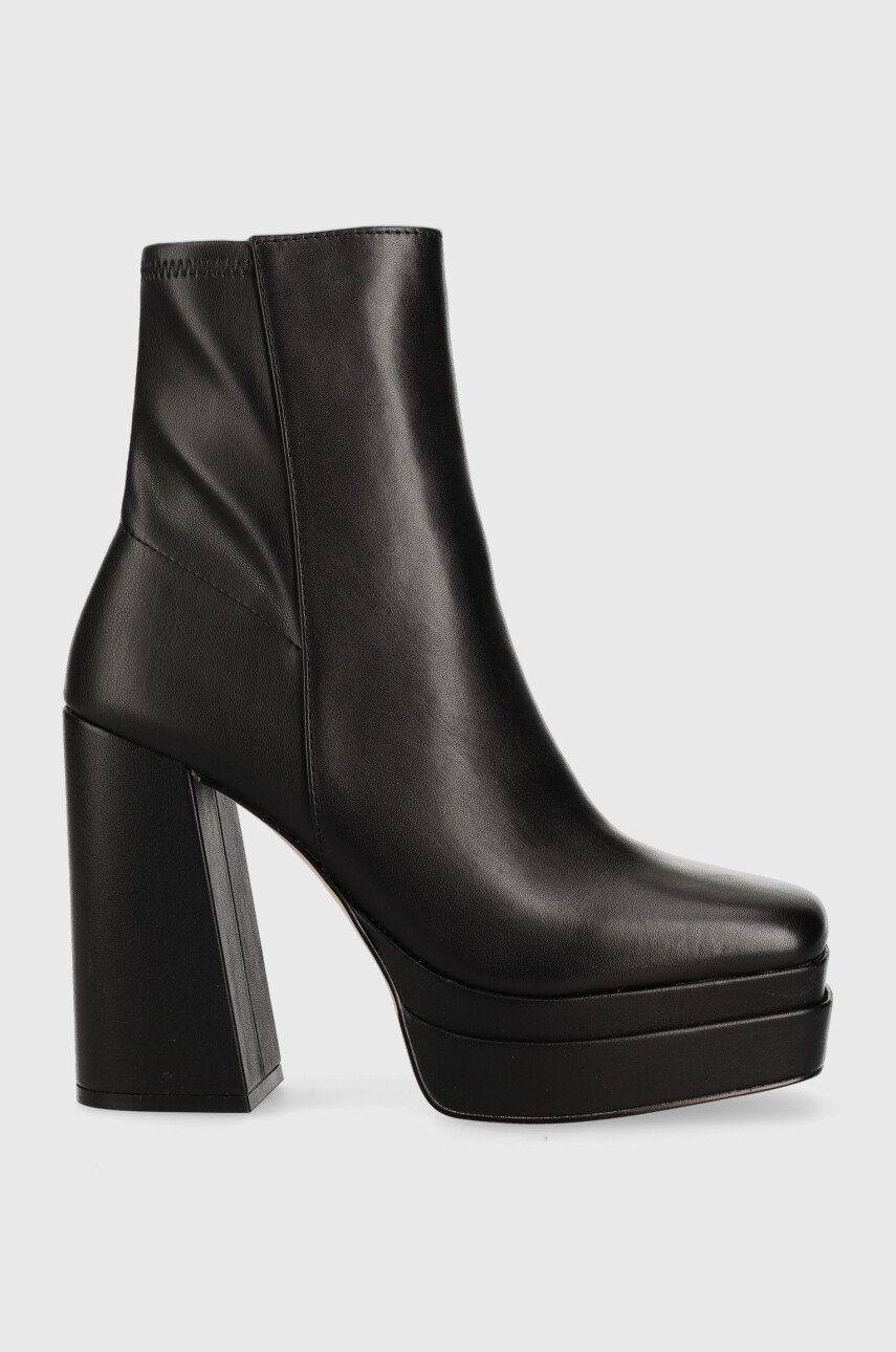 Aldo botine Mabel femei, culoarea negru, cu toc drept