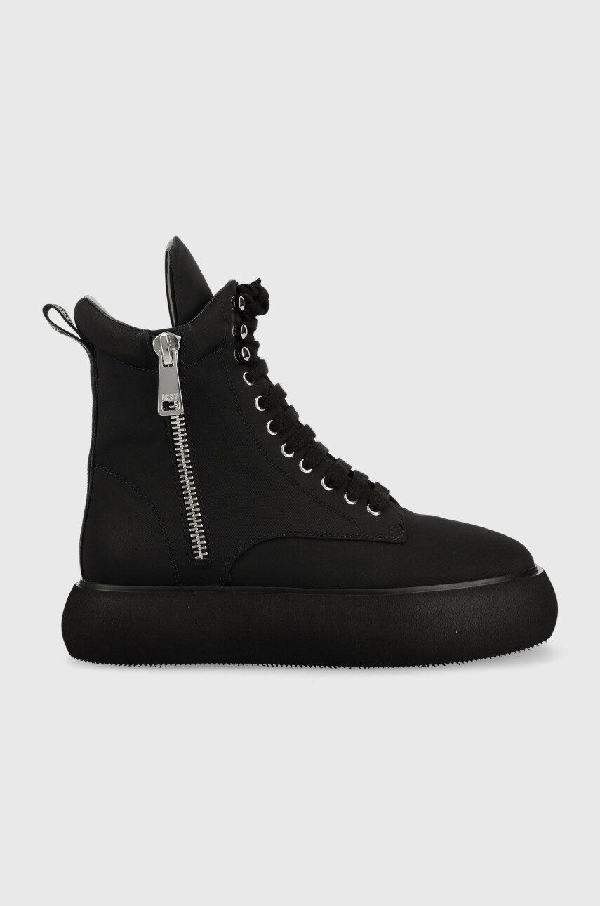 Levně Sneakers boty Dkny Aken černá barva, na platformě