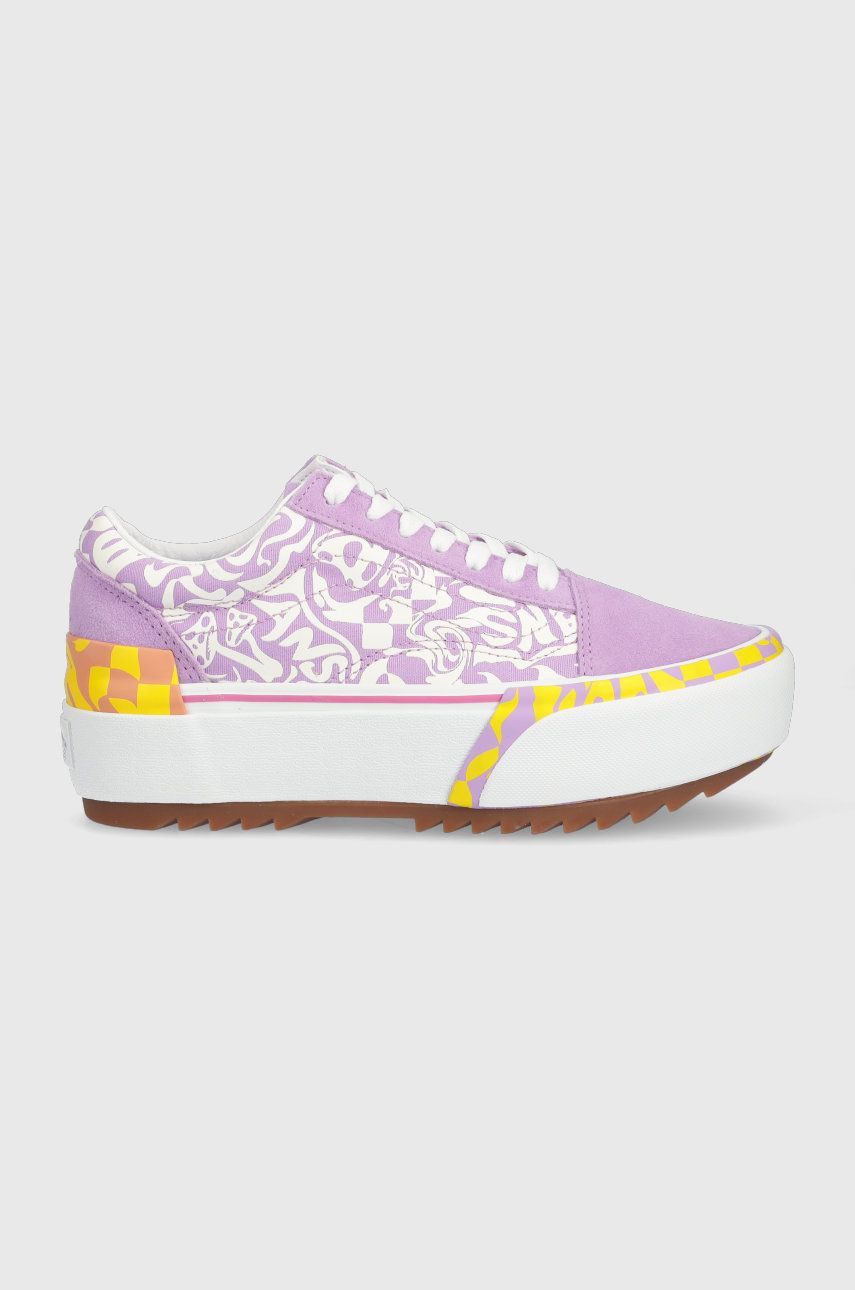 Vans Tenisi Old Skool Femei, Culoarea Violet