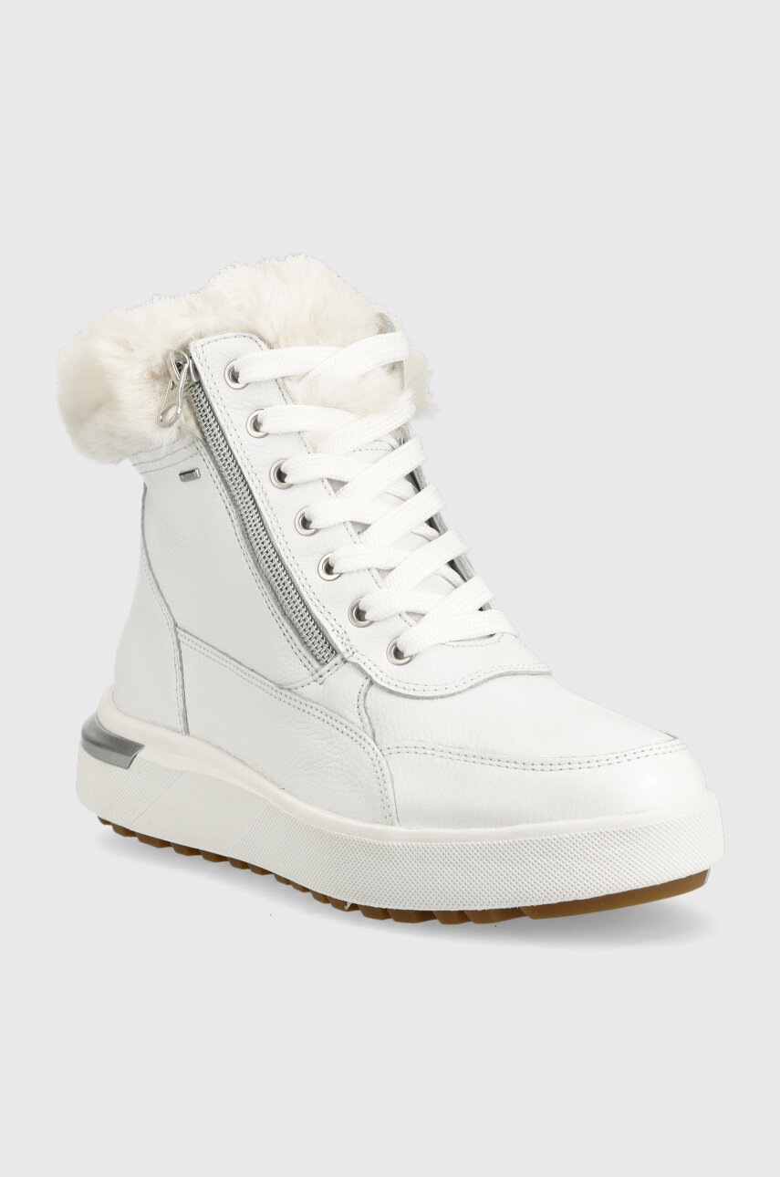 Δερμάτινες μπότες Geox D DALYLA B ABX γυναικείες, χρώμα: άσπρο D26QSA 00046 C1000 φωτογραφία