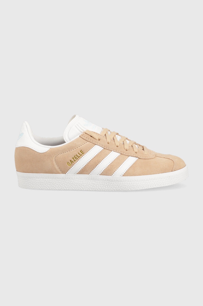 

Велурени маратонки adidas Originals Gazelle в бежово, Бежов