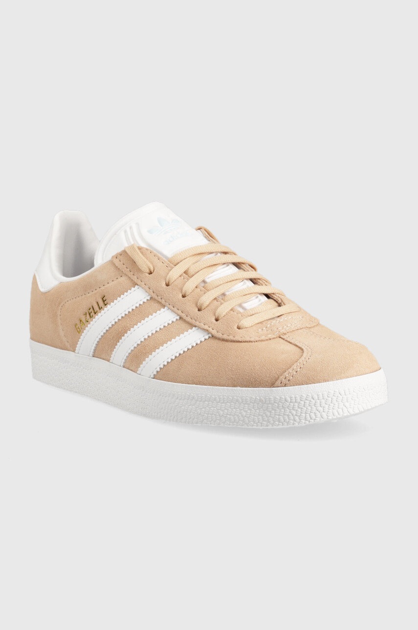 

Замшеві кросівки adidas Originals Gazelle колір бежевий