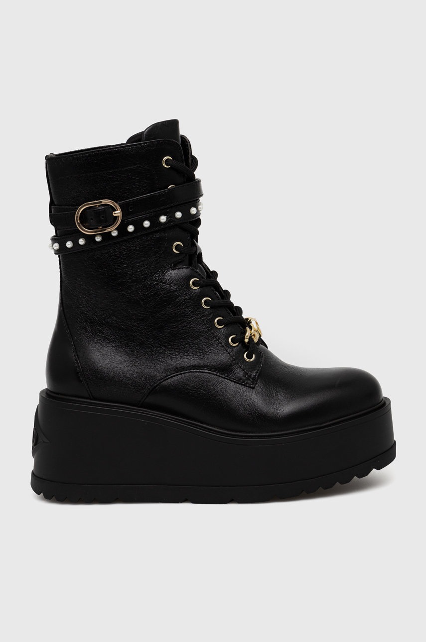 

Кожени боти Liu Jo Carol 27 в черно с платформа, Черен