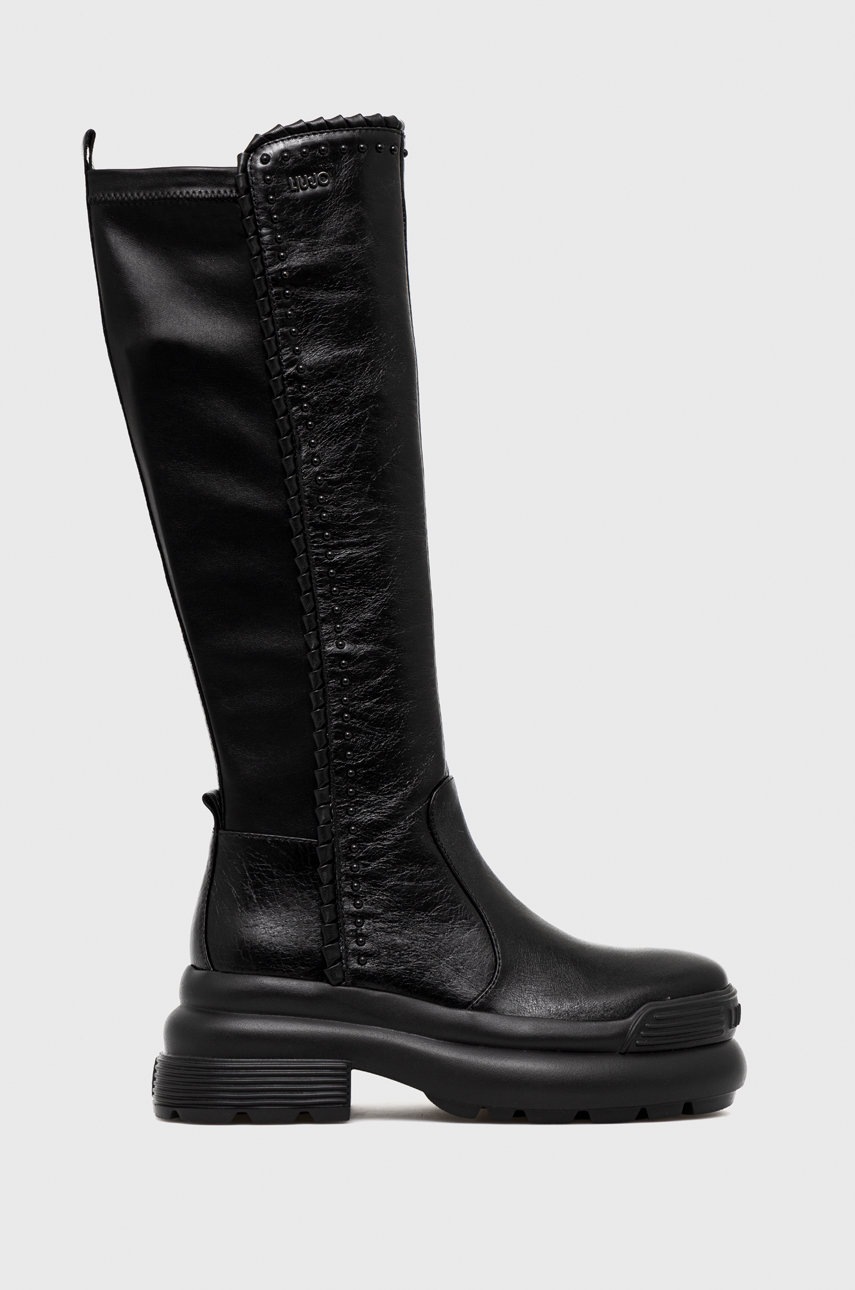 

Ботуши Liu Jo Amy 04 в черно с платформа SF2073PX13622222, Черен