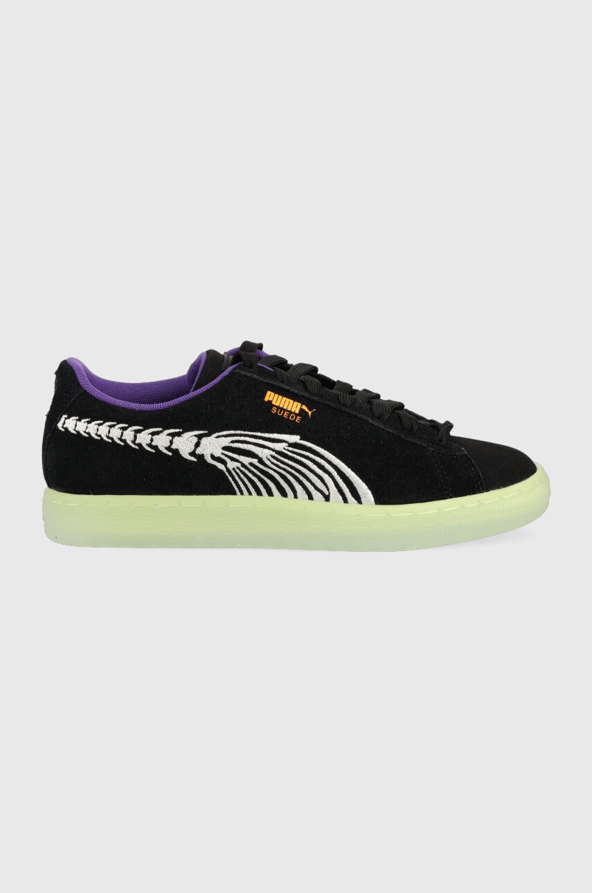 

Велурени маратонки Puma Suede Haunted в черно, Черен