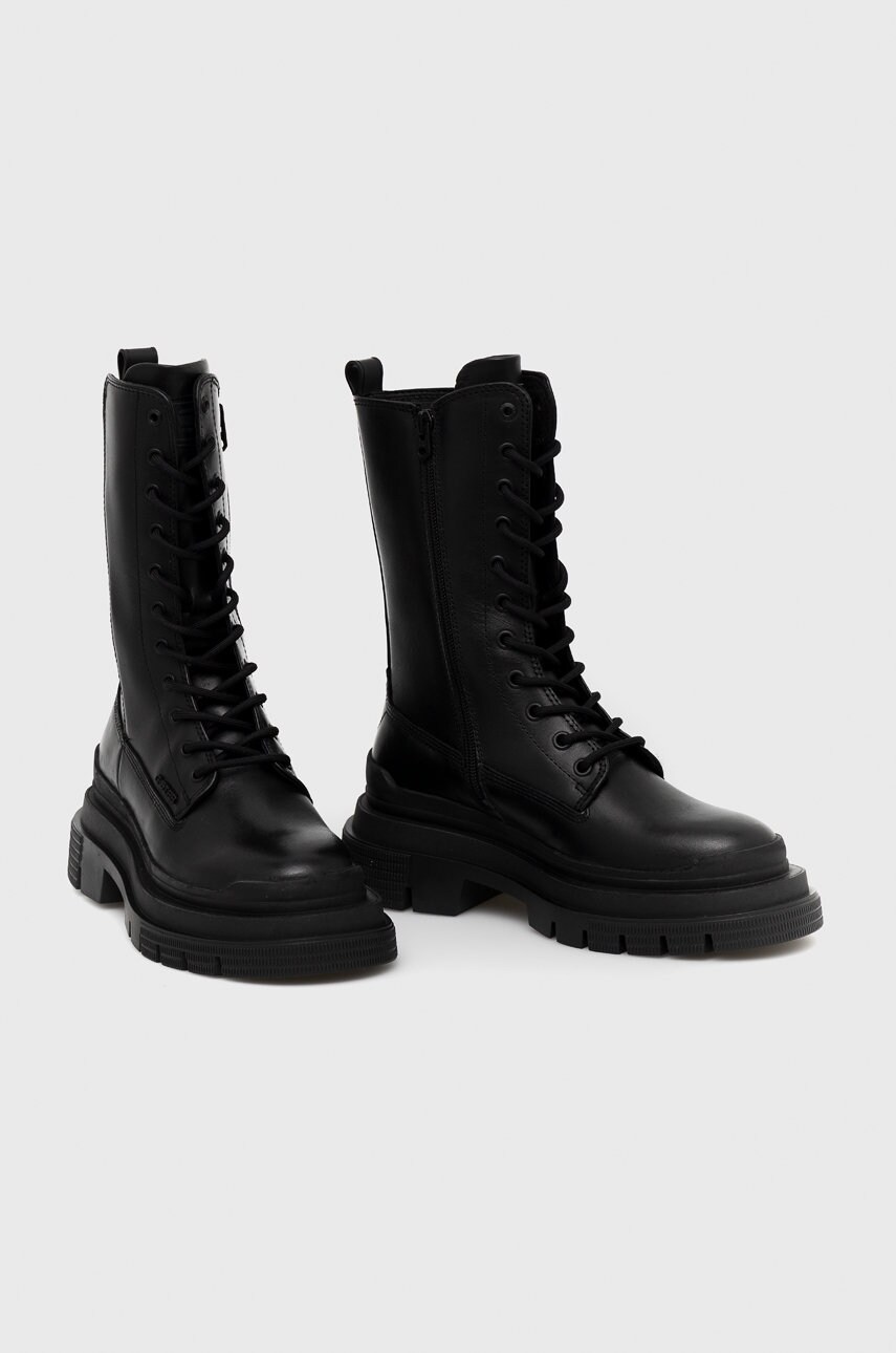 

Шкіряні черевики G-Star Raw Lintell жіночі колір чорний на платформі