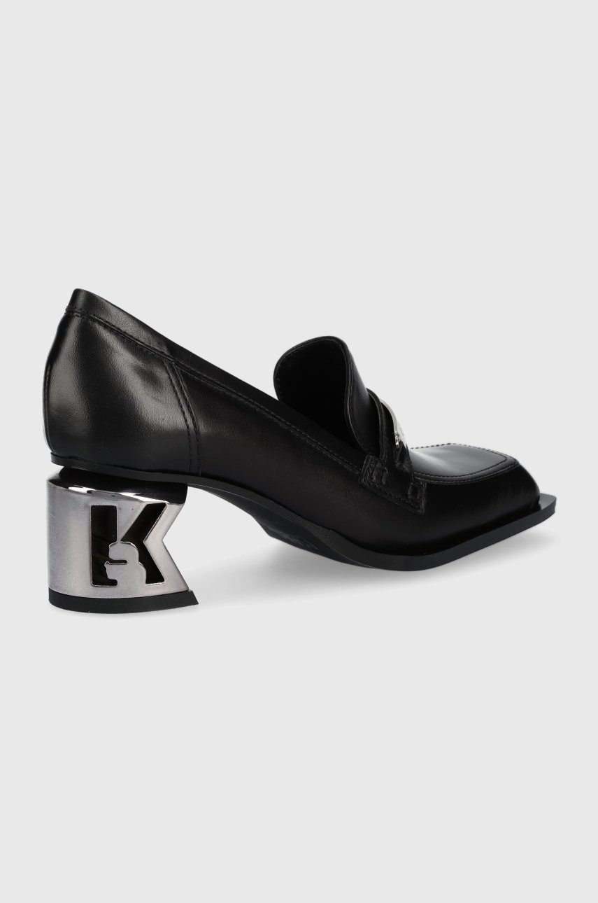 

Шкіряні туфлі Karl Lagerfeld K-blok колір чорний каблук блок