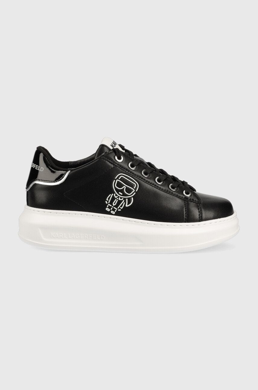 Karl Lagerfeld sneakers din piele Kapri culoarea negru answear.ro