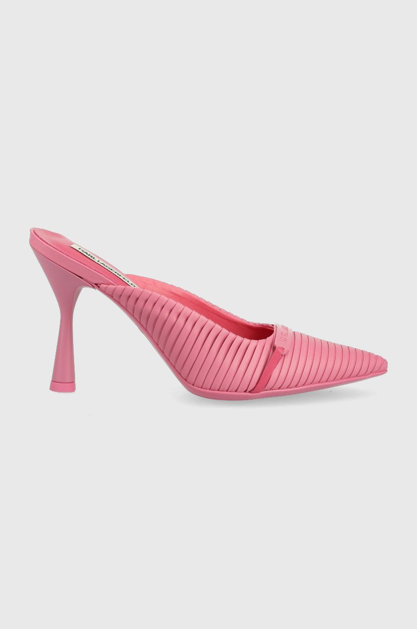 Karl Lagerfeld papuci Panache Hi culoarea roz answear.ro imagine megaplaza.ro