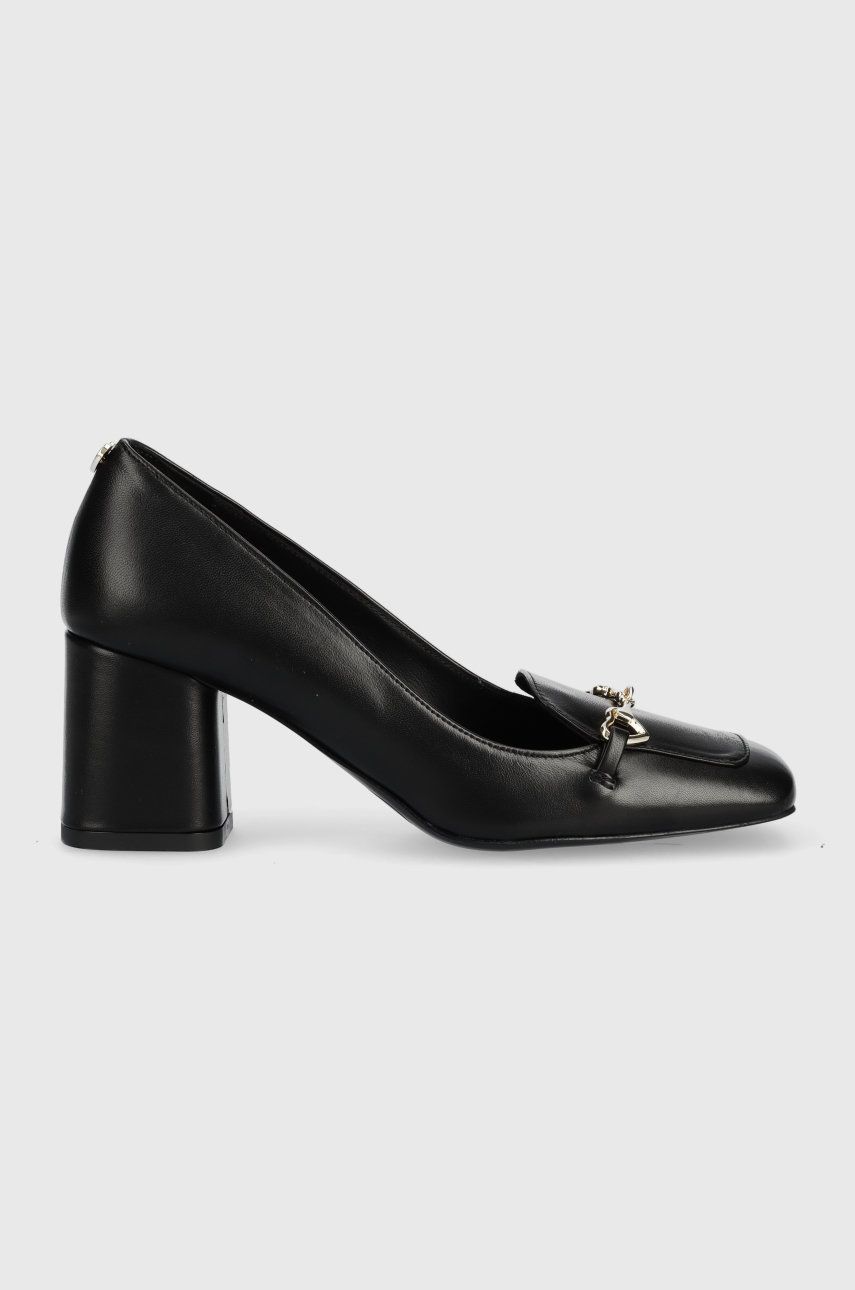 Love Moschino pantofi de piele culoarea negru, cu toc drept answear.ro imagine promotii 2022