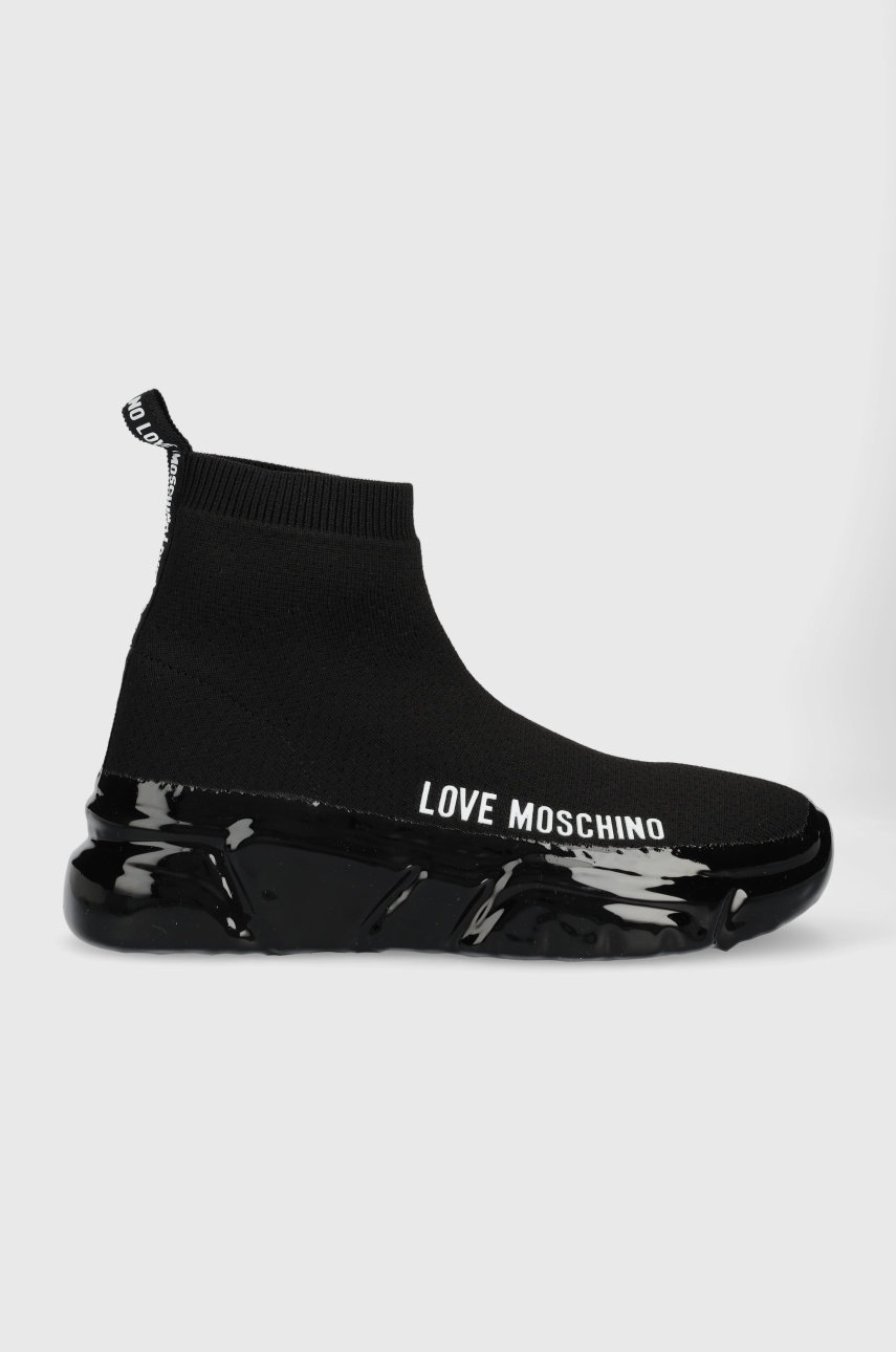 

Маратонки Love Moschino в черно, Черен